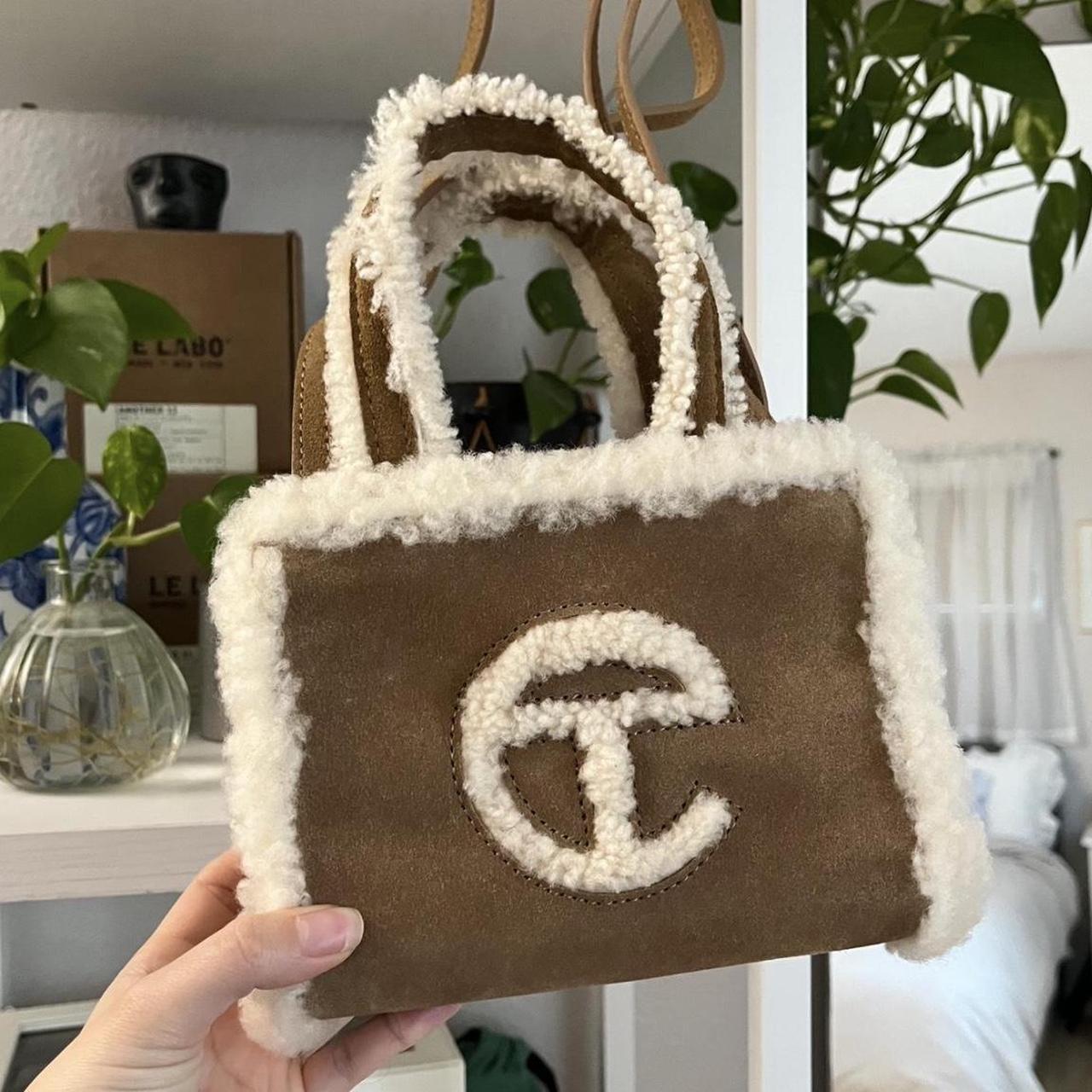UGG x Telfar brown mini tote available on Depop